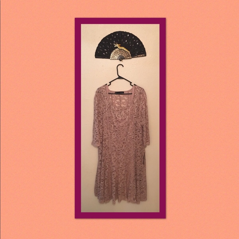 Lace, Sequin, 3/4 sleeve dress